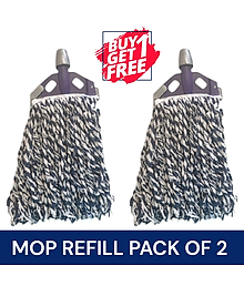 Mop Refill Pack of 2 (Buy 1 Get 1 Free) | Cotton Thread Floor Cleaning Mop Head | Heavy Absorbent Refill