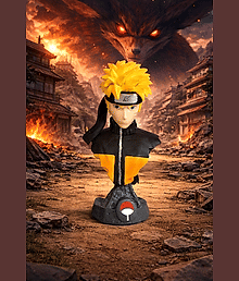 Naruto Uzumaki Anime Bust Statue 15 cm | Premium Action Figure Collectible| Home & Office Decor Showpiece