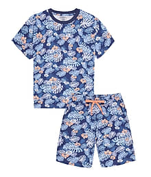 PLUM TREE Pack of 1 Boys Cotton T-Shirt & Shorts Set ( Multicolor )