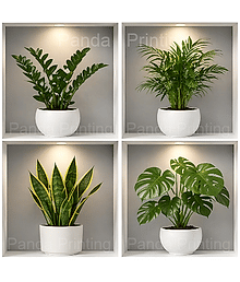Premium Floral Wall Decor Frame Set | 3D Niche Style Flower Vase Wall Art for Living Room & Bedroom
