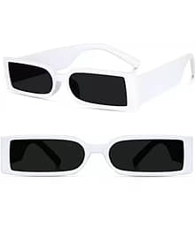 SGMC White Rectangular Sunglasses ( Pack of 1 )