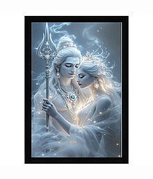 Shiva Parwati Photo Frame Size 14x10 Inches
