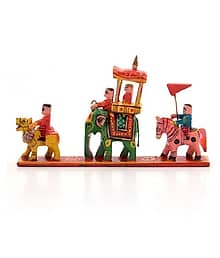 Silver Arts Multicolour Wood Handicraft Showpiece - Pack of 1