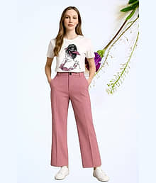 TarrenT HunT Women Printed T-Shirt With Joggers Co-Ord Set ( Pink )