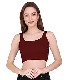 Xolani Women's Cotton Blend Camisole Top ( Tan )