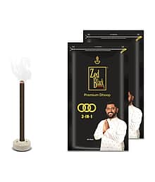 Zed Black 3 In 1 Large Premium Dhoop Batti (Pack of 2)