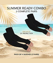 anyversal Beige Nylon Men's UV Protection Gloves ( Pack of 2 )