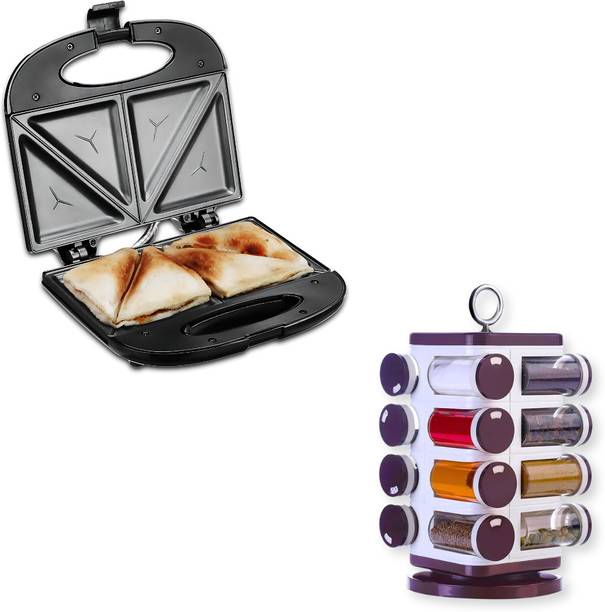 Elevea Combo C339 Electric Sandwich Maker & 16Pcs Spice...