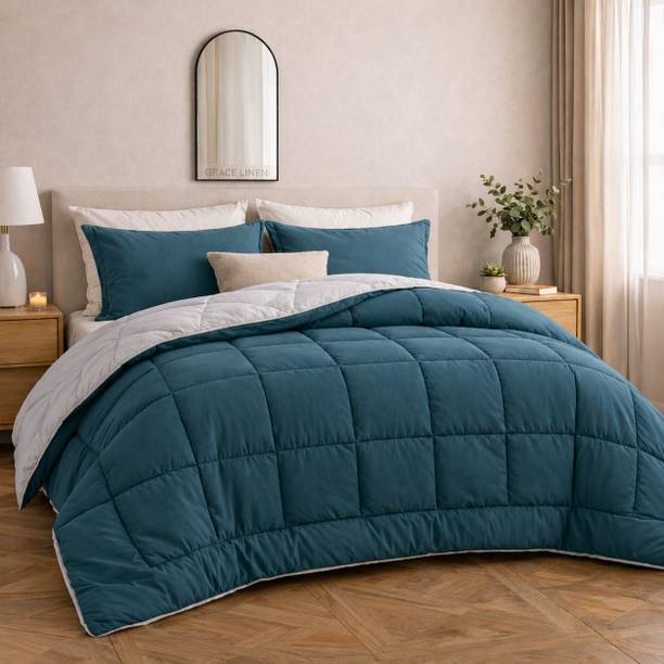 THE DESIGN Solid King Comforter for AC Room