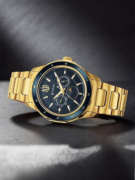 Titan Regalia Multifunction Emerald Green Dial Gold SS ...