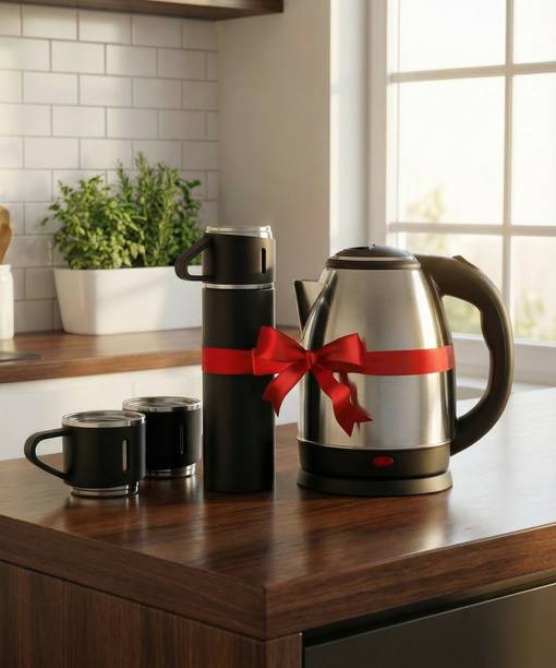Ghoba Combo of Electric Kettle & Thermo Vaccum Flask Se...