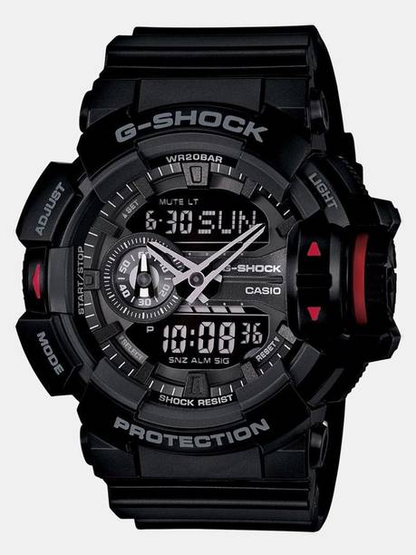 G-SHOCK Black-Red Dial Black Resin Strap Analog-Digital...