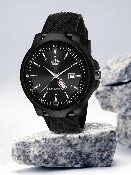 Mesh Strap All Black Avatar Day and Date Functioning Qu...