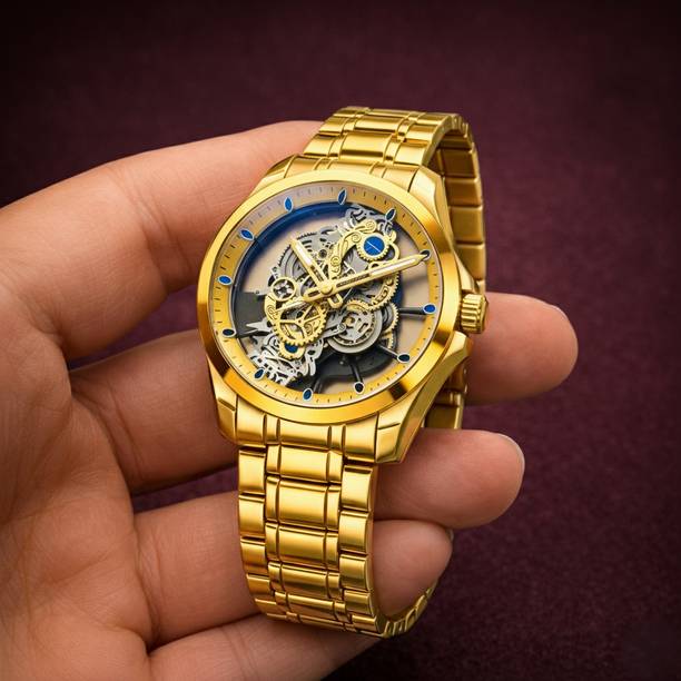 523441 Analog Watch - For Men 05LK_Watch Skeleton Gold...