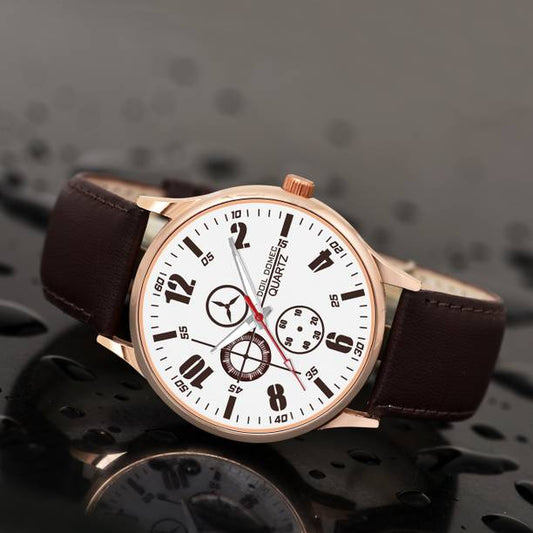 Slim Case Design Analog Watch - For Men 331-WHITE