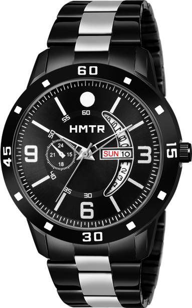 Black color day and date analog watch for boys Analog W...