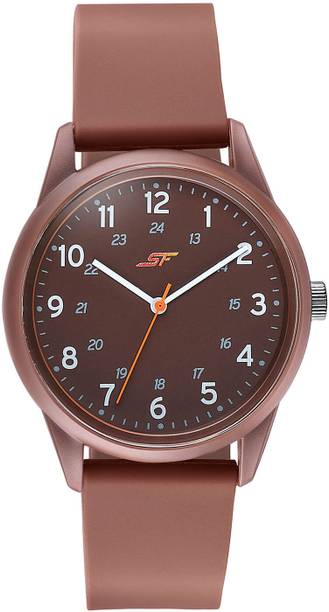 SF Field Analog Brown Dial Brown Silicon Strap Analog W...