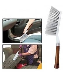 Hard & Long Bristles Cleaning Brush for Car Seat Carpet Mats- Plastic Handle