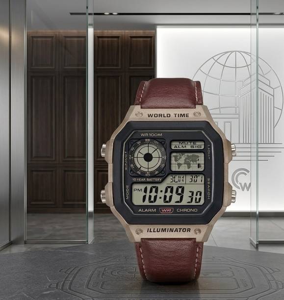 Urban Gear Digital Watch - For Men CHAMPAGNE-LEATHER-0...