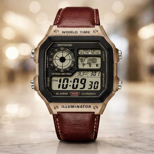 Urban Gear Digital Watch - For Men DIGIBRN01