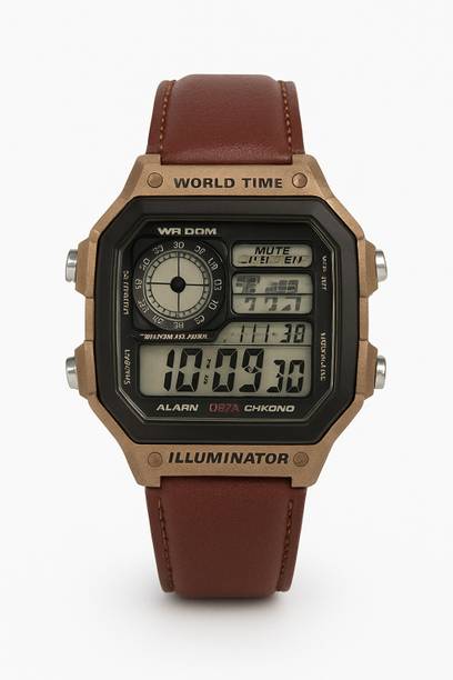 TimeCore Series Digital Watch - For Men DLX-BRWN-02