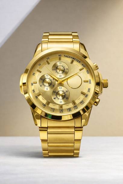 Classic collection Analog Watch - For Men Gold Chronog...