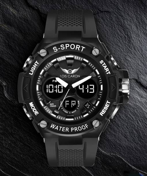 Analog Digital Watch for Men | Multifunction Dual Displ...