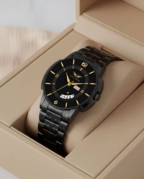 Black Dial Gold Marker Day & Date Functioning Long Life...