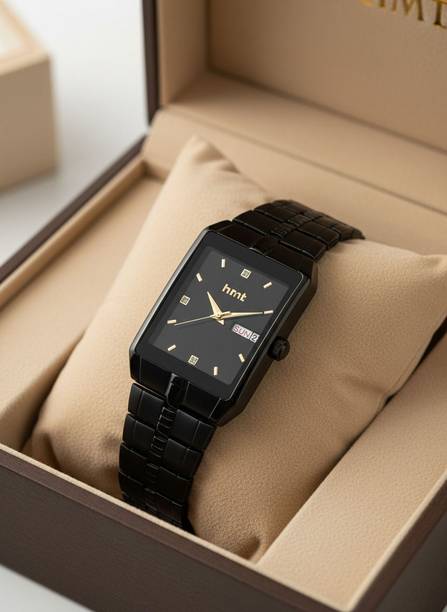 Exclusive Premium Black Plated Dial Black Chain Day & D...