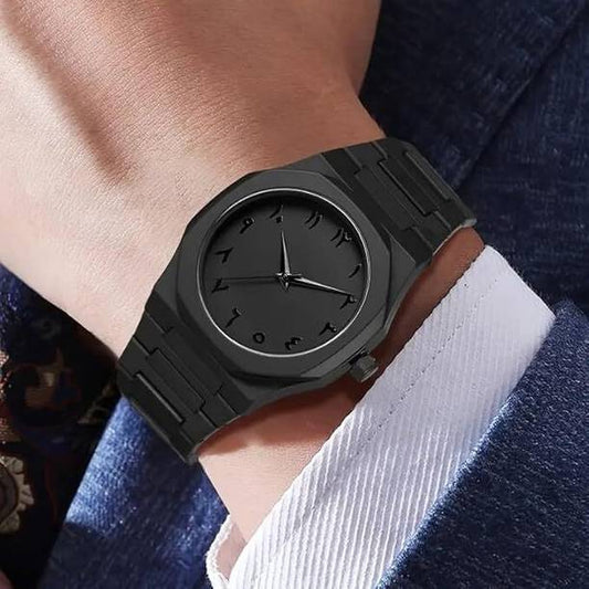 Premium Black Analog Series Arabic Numerals Watch Analo...