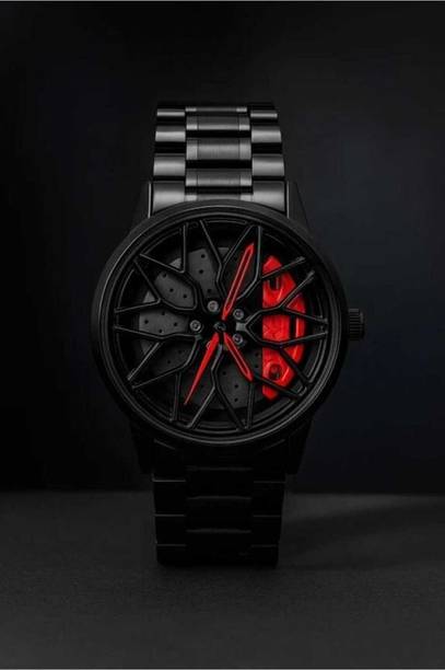 Car wheel/spinning/Rotating/Gyro/Red Analog Watch - Fo...