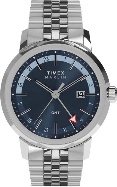 Marlin Round 40mm Blue Dial Analog Watch - For Men TW2...