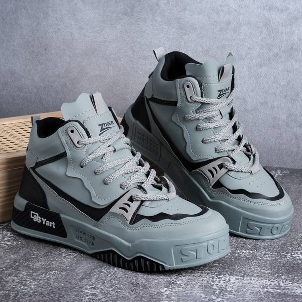 Men's Premium Pastel Pops High-Top Ankle Casual Shoes F...