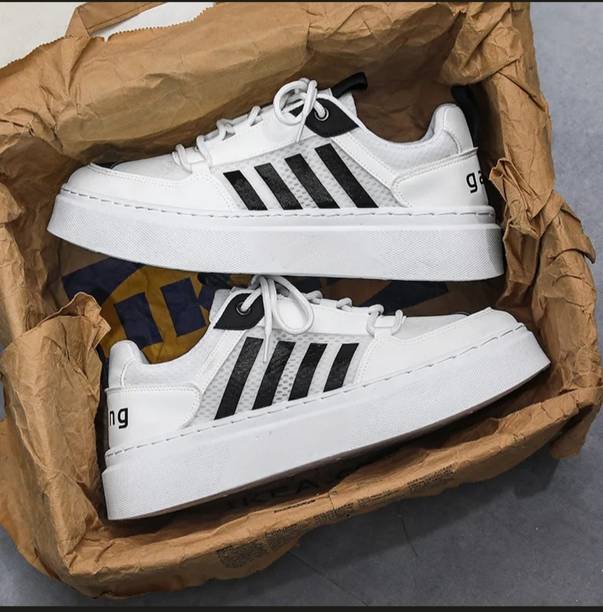 Yugal Trendy white chunky sneakers for men Sneakers For...