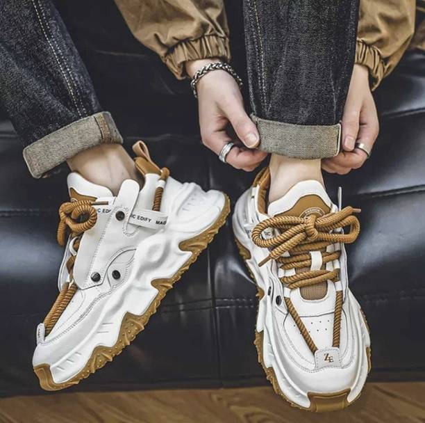 Chunky & Fashionable Sneaker | Running Shoes with Rubbe...