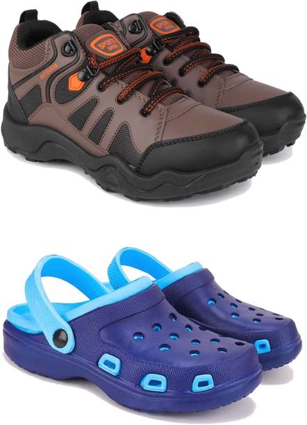 Men’s Casual Shoes & Slides Combo | Running Shoes with ...