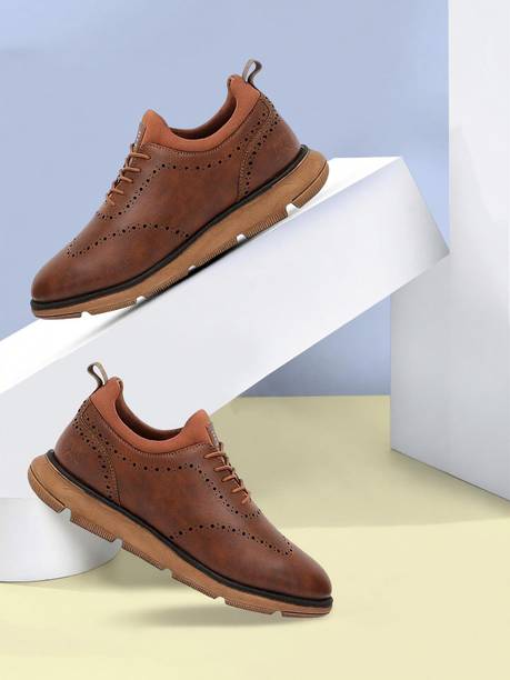 Crossover Brogues Casual Sneakers for Men | Comfortable...