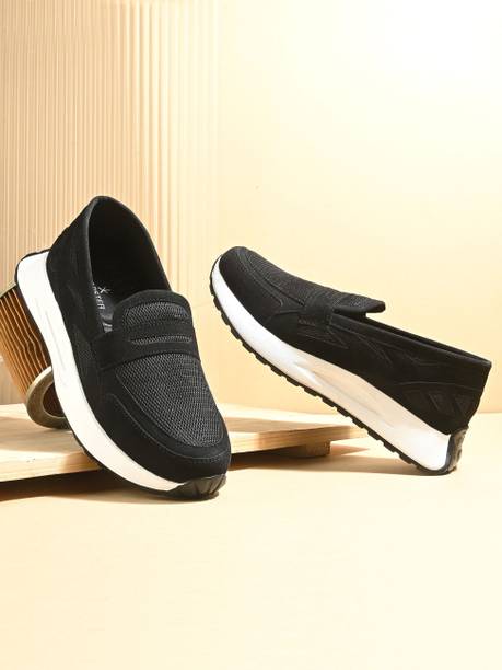 Stylish Casual Comfort, Black & White Sneakers for Men,...