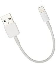USB Data Sync and Fast Charging 2.4A Short Power Bank Cable For iPhones, iPad Air, iPad mini, iPod Nano and iPod Touch (White)