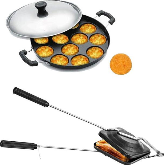 RBGIIT Sandwich Gas Toaster Regular & 12 Cavity Appam P...
