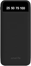 One Life 10,000mAh Ultra Slim Power Bank | 12W Fast Charging | Dual USB-A Output & Dual Input (Type-C & Micro USB) | LED Indicator | Portable Charger