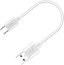USB Type C Short 3A Fast Charging Data Cable for Used Powerbank, Android Auto, Apple CarPlay, Samsung Galaxy S24, S23, S22, S21, S20, iPhone 15, 15 Pr