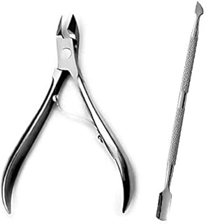 DEZIINE� Nail Cuticle Pusher Spoon&Clipper Set,2pcs Beauty Professional Steel Manicure Pedicure Trimmer Remover Nipper Scissor,Nail Tools.