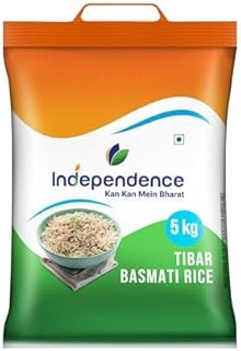 INDEPENDENCE TIBAR BASMATI RICE 5 KG PCH | Long Rice Grain Tasty, Non-sticky & Rich Aroma |Naturally Aged