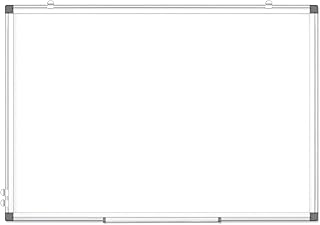 ECLET Alloy Steel, Aluminium Non Magnetic 2 X 2 feet Double Sided White Board and Chalk Board Front Side whiteboard Marker Surface and Back Side Chalk