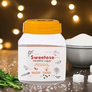 Meld Wellness Sweetose Healthy Sugar | Low GI 43 Herbal Cane Sugar | Sulphur Free Natural Sugar Substitute | Chemical Free Sweetener for Tea, Coffee &