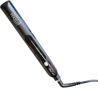 FOLELLO - Professional Cold Steam Hair Straightener - Flexible Floating Ceramic And Tourmaline Plates - Cold Steam Conditioning - Auto Shut Off Functi