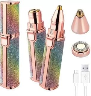 Portable eyebrow trimmer for women, epilator for women, facial hair remover for women,Face, Lips, Nose Hair Removal Electric Trimmer with Light Face a