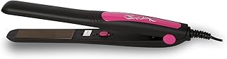 Professional Hair Straightener with Ceramic Plates, Adjustable Temperature, Black and Pink, Styling Iron for All Hair Types K328