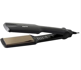BRONXTON KM329 Professional Ceramic Plates Fast Heat up Hair Straightener, Straightens & Curls, Suitable for all Hair Types; Worldwide voltage compati